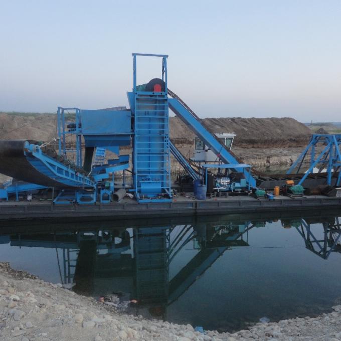 200m3/H Gold Dredging Machine Chain Bucket Dredger With Diesel Engine 1