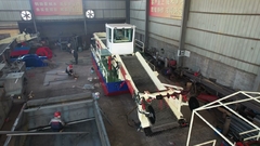 100 to 6000 m2/h Harvester for aquatic plants cutting and collection in manufacturing in workshop