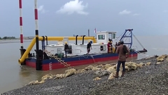 16inch 950 cubic meer per hour jet suction dredger in working site sand dredging from sea