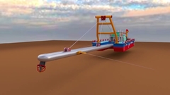 3D working video for Yongsheng siphon sand jet pumping dredger